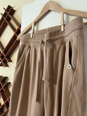 Pact Clothing 100% Organic Cotton Drawstring Sweatpants in Tan